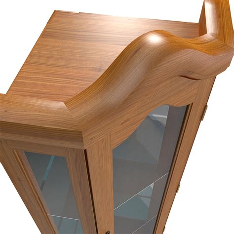 3d Corner Curio Cabinet Model