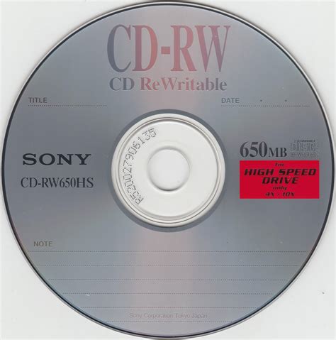 Sony (CD-R & CD-RW) | Gough's Tech Zone