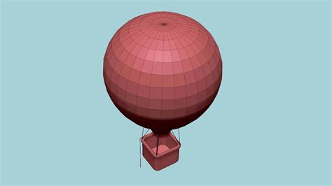 Hot Air Balloon 01 Blue And Orange 3D Model By Gsommer