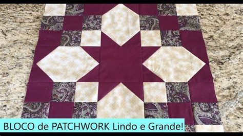 Bloco De Patchwork Bem Trabalhado F Cil Grande Ideal Para Mantas E