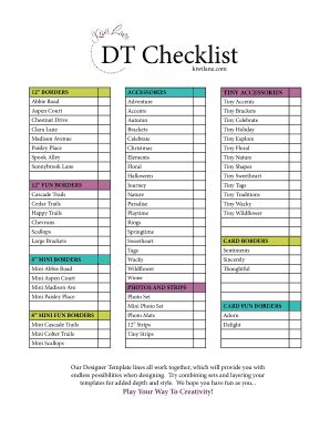 Fillable Online Dt Checklist Fax Email Print Pdffiller