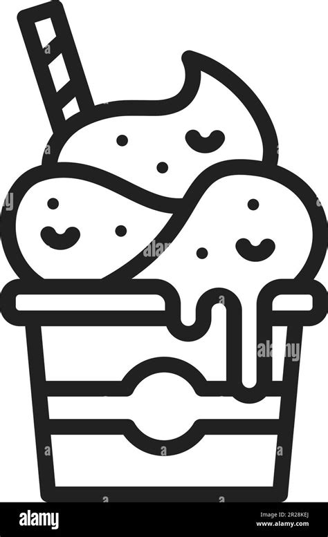 Ice Cream Icon Vector Image Stock Vector Image Art Alamy