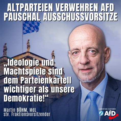 Martin B Hm Altparteien Verwehren Afd Pauschal Ausschussvorsitze