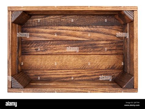 Wooden Box Path Isolated On White Top View Stock Photo Alamy