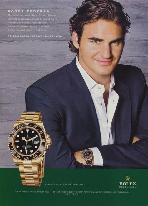 Roger Federer Rolex Watch Company 2009 Ad Magazine Advert Advertisement