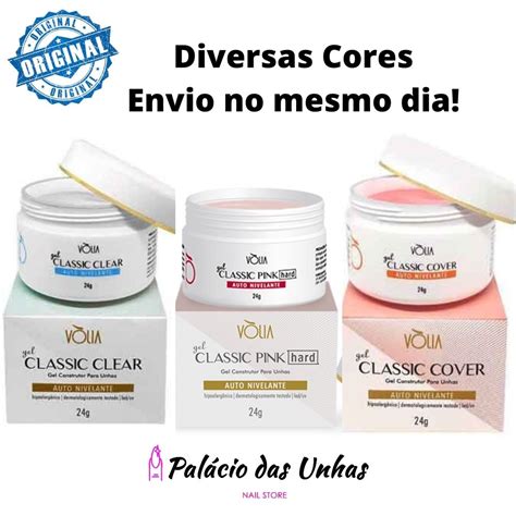Gel Volia Classic Pink Hard Cover Clear Nude Blanc Base G Shopee Brasil