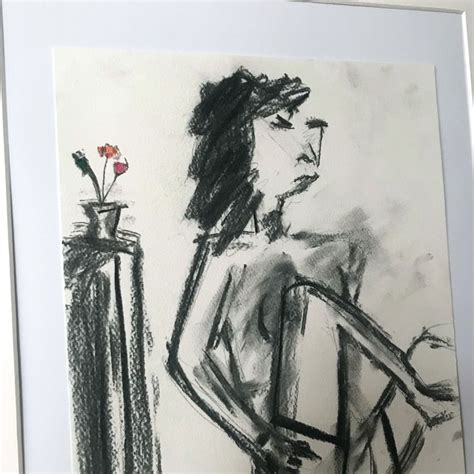 Frau Nude Art Akt Kunst Modern Expressionismus Kohle Bild Kaufen Auf