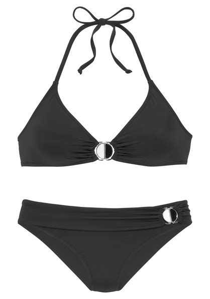 JETTE Triangel Bikini Mirella Schwarz Cup C D 34