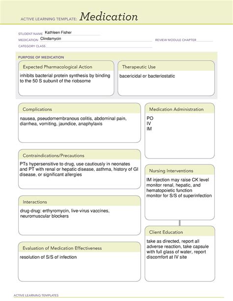 Active Learning Template Medication Prntbl Concejomunicipaldechinu Gov Co