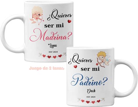 Amazon Taza Para Madrina Quieren Ser Mis Padrinos De Bautizo