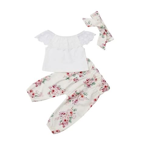 Ensemble de vêtements d été pour bébés filles Couverture en dentelle