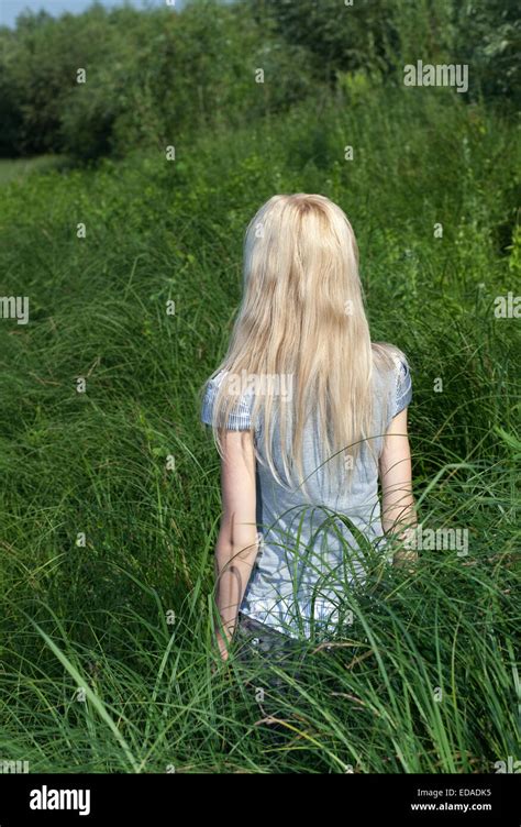Long Haired Blonde Bush Grass Stock Photo Alamy