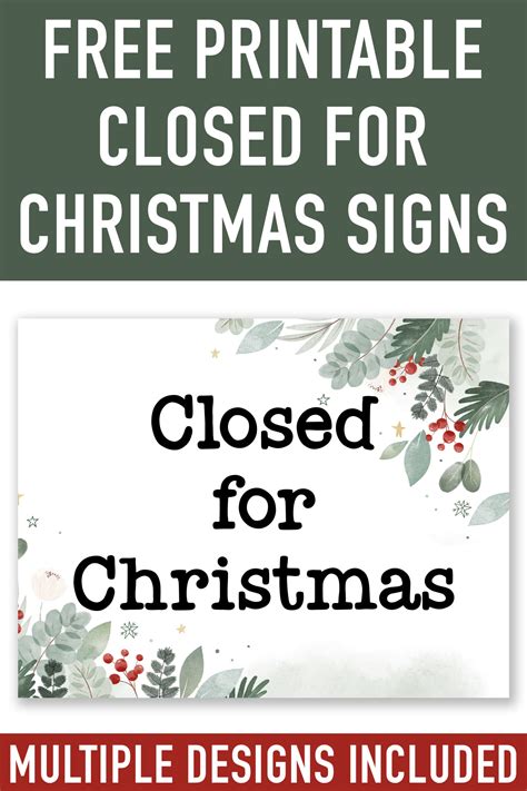 Closed For Christmas Template