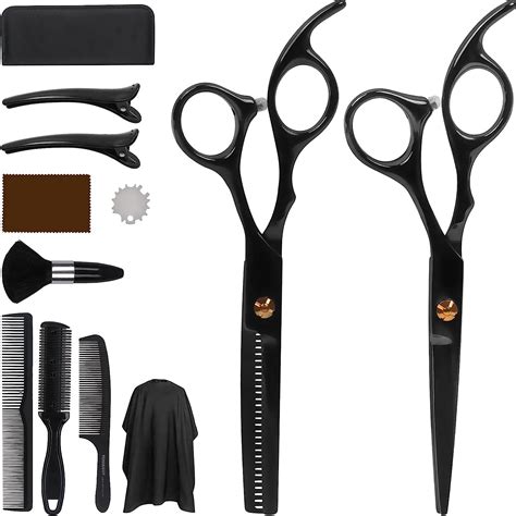 Anjeey Pcs Kit De Ciseaux Coiffure Professionnel Avec Ciseaux