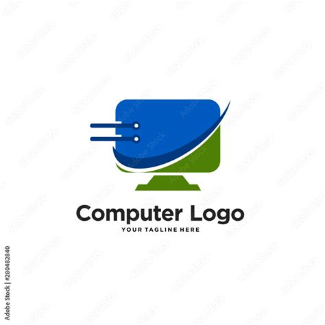 computer logo vectors stock vector adobe stock