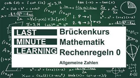 Br Ckenkurs Mathematik Rechenregeln Allgemeine Zahlen Rechnen