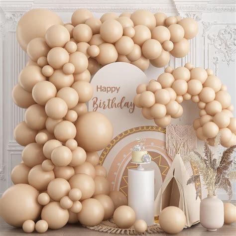 Amazon Nude Balloons Different Sizes 123 Packs Boho Beige Balloons Pack Of 18 12 10 5