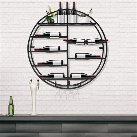 Amazon Cncest Vintage Wine Rack Round Wall Mounted Hanging Wine