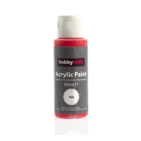 Red Acrylic Paint 60ml Hobbycraft