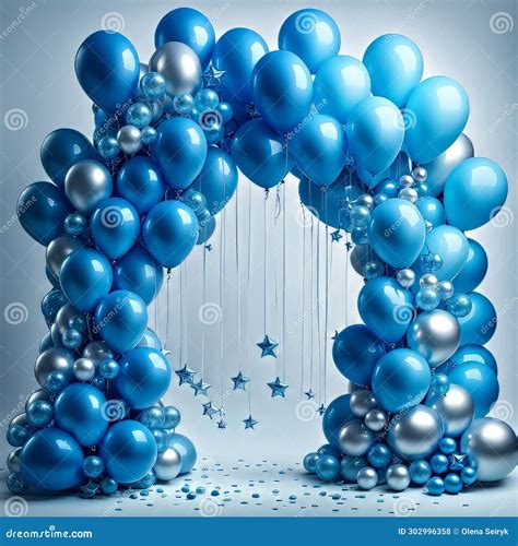 Blue Balloon Arch For Baby Boy Birthday Blue Balloons For Party