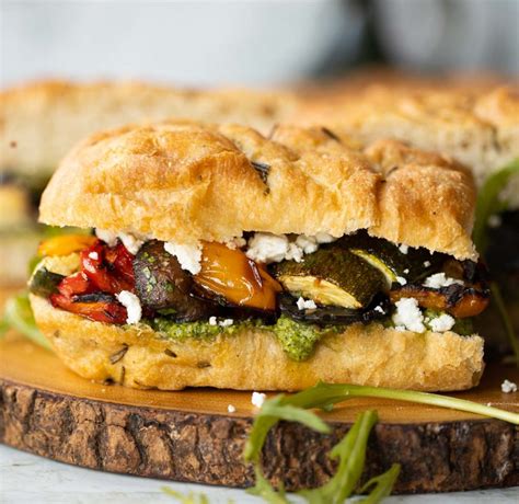 Roasted Vegetable Focaccia Sandwich | Something About Sandwiches