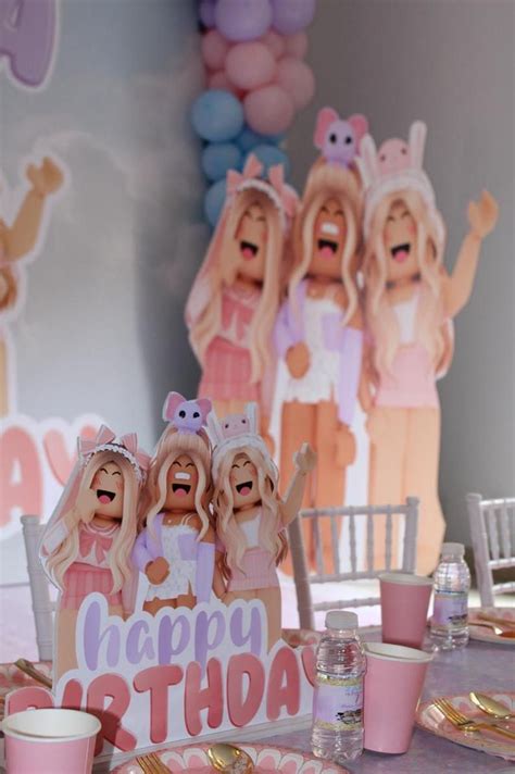 Girl Roblox Birthday Digital Party Package Pink Roblox - Etsy ...