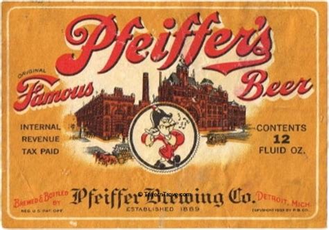 Item 71951 1944 Pfeiffers Famous Beer Label Cs47 22