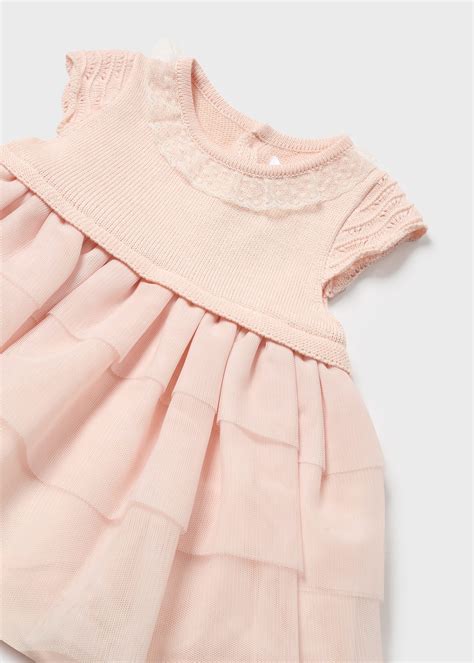 Newborn Dress And Bloomer Set Nude Mayoral