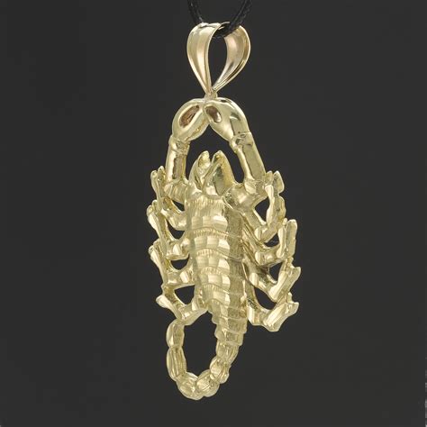 10ct Yellow Gold Scorpion Pendant - Britannia Jewellery