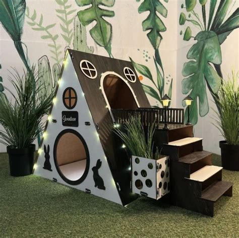 Bungalow Rabbit House Rabbit Bed Rabbit Home In 2024 Indoor Rabbit