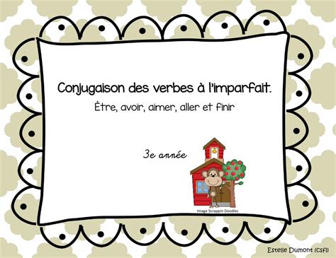 Pdf Être Avoir Aimer Aller Et Finir · Conjugaison Des Verbes à L