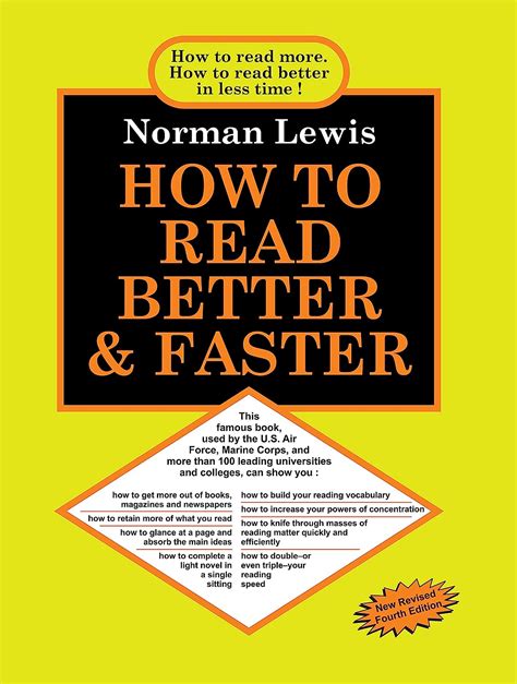 How To Read Better And Faster Norman Lewis Books