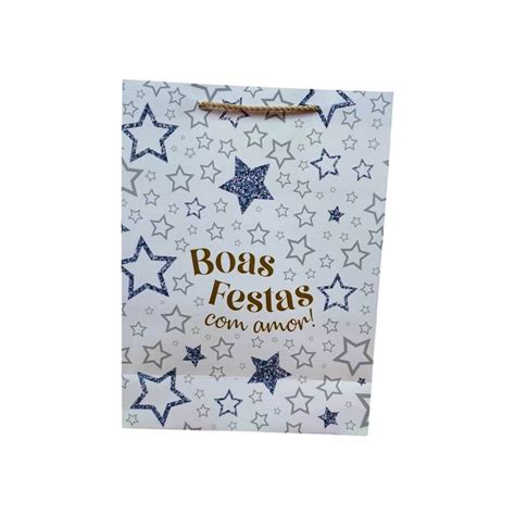 Sacola Hot Stamping M X X Natal R Embalagens