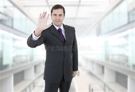 making stop stock photo image  facing executive expression