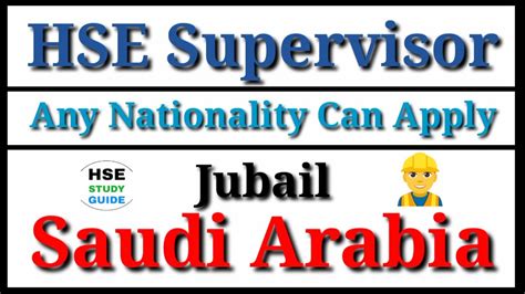 Hse Supervisor Jobs In Saudi Arabia Safety Jobs In Saudi Arabia