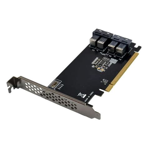 PCI-E X16 4 Port SFF8643 SSD Conversion Card Expansion Card PCI-EX16 to ...