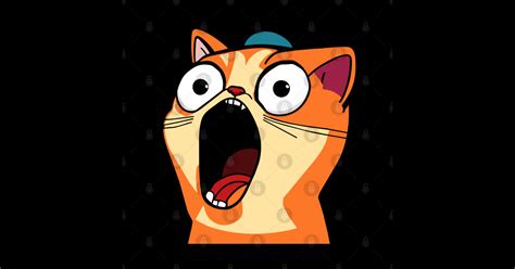 Screaming Cat Screaming Cat Sticker Teepublic