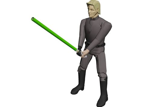 Star Wars Luke Skywalker Jedi 3d Model 3dcadbrowser