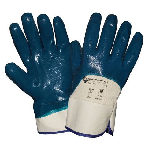 Купить перчатки нитриловые манжет крага не полный облив для рабочих ...