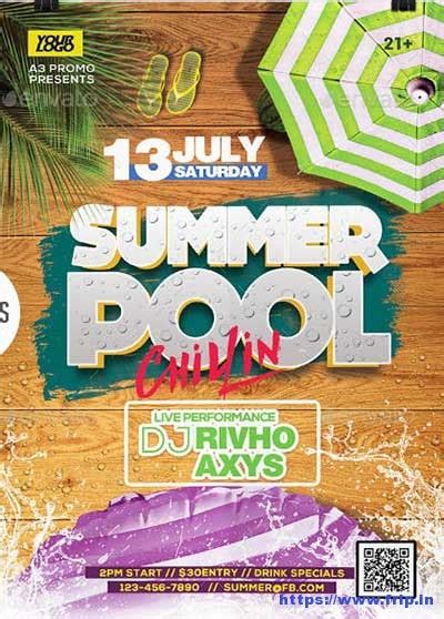 50 Best Summer Pool Party Flyer Print Templates 2020