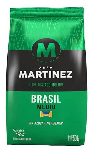 Cafe Martinez molido tostado Brasil 500g sin azúcar agregada MercadoLibre