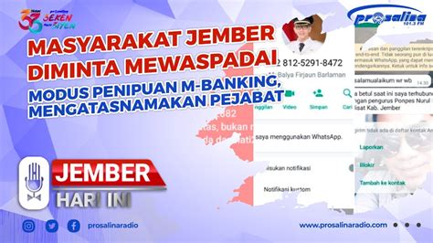 Masyarakat Jember Diminta Mewaspadai Modus Penipuan M Banking