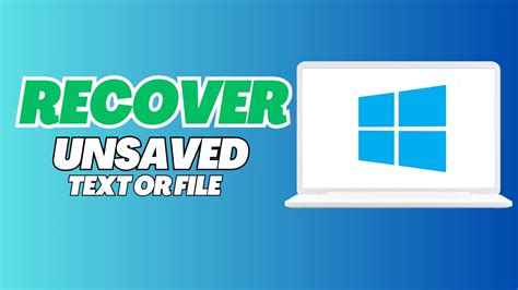 How To Recover An Unsaved Text Or Notepad File In Windows YouTube