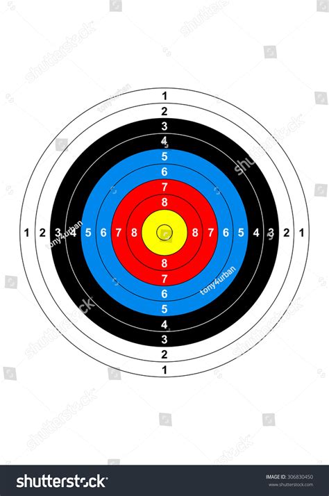 Gun Shooting Range Bullseye Illustration Target Stock Illustration ...