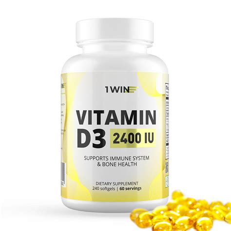 1WIN / Vitamin D3, Витамин D3 2400 ME, 240 капсул • купить в Минске ...