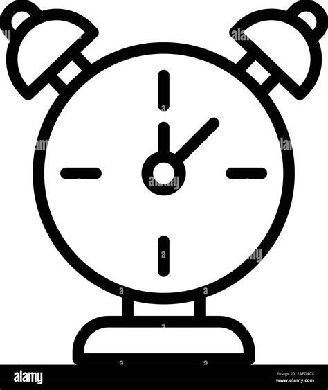 Alarm clock icon, outline style Stock Vector Image & Art - Alamy