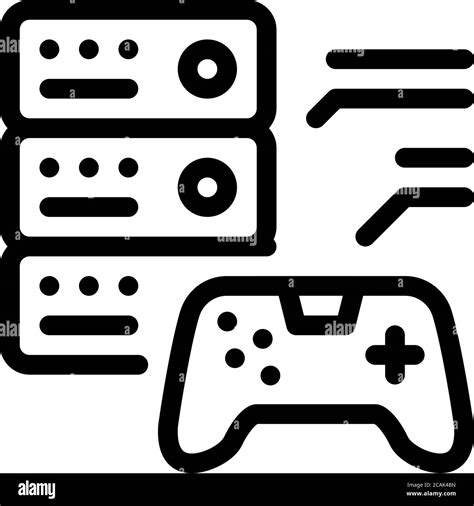 game main menu icon vector outline illustration stock vector image