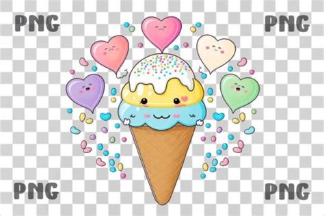 Valentines Ice Cream Png Graphic By Digital Delicacy · Creative Fabrica