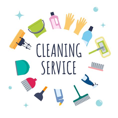Cleaning service concept. Poster template for house cleaning services
