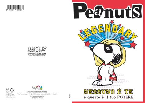 Biglietto Auguri Compleanno Sagomato Snoopy Legendary Marpimar
